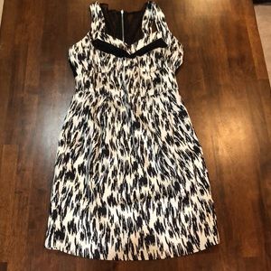 WALTER By WALTER BAKER Black & Off White Lace Back Sleeveless Dress Women Size S